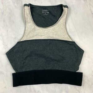 Calvin Klein Sporty Stretchy Longline Sports Bra Crop Top Color Block Size Small